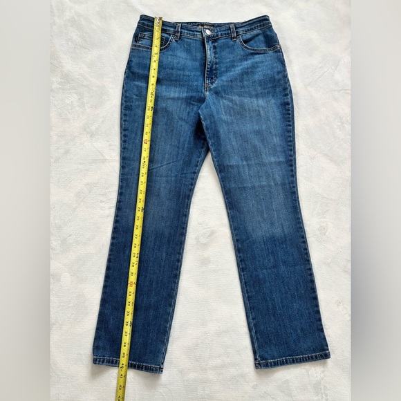 Lee Jeans Relaxed Fit Straight Leg High Rise Wash Blue Size M - Picture 3 of 12